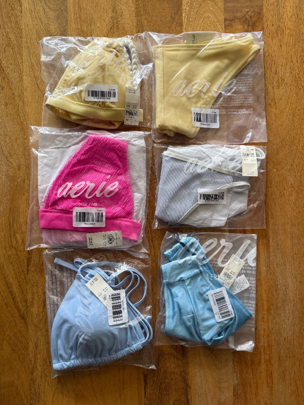 AERIE Swim Mix & Match - 6 Piece Bundle- Sizes XS & M - NEW & SEALED